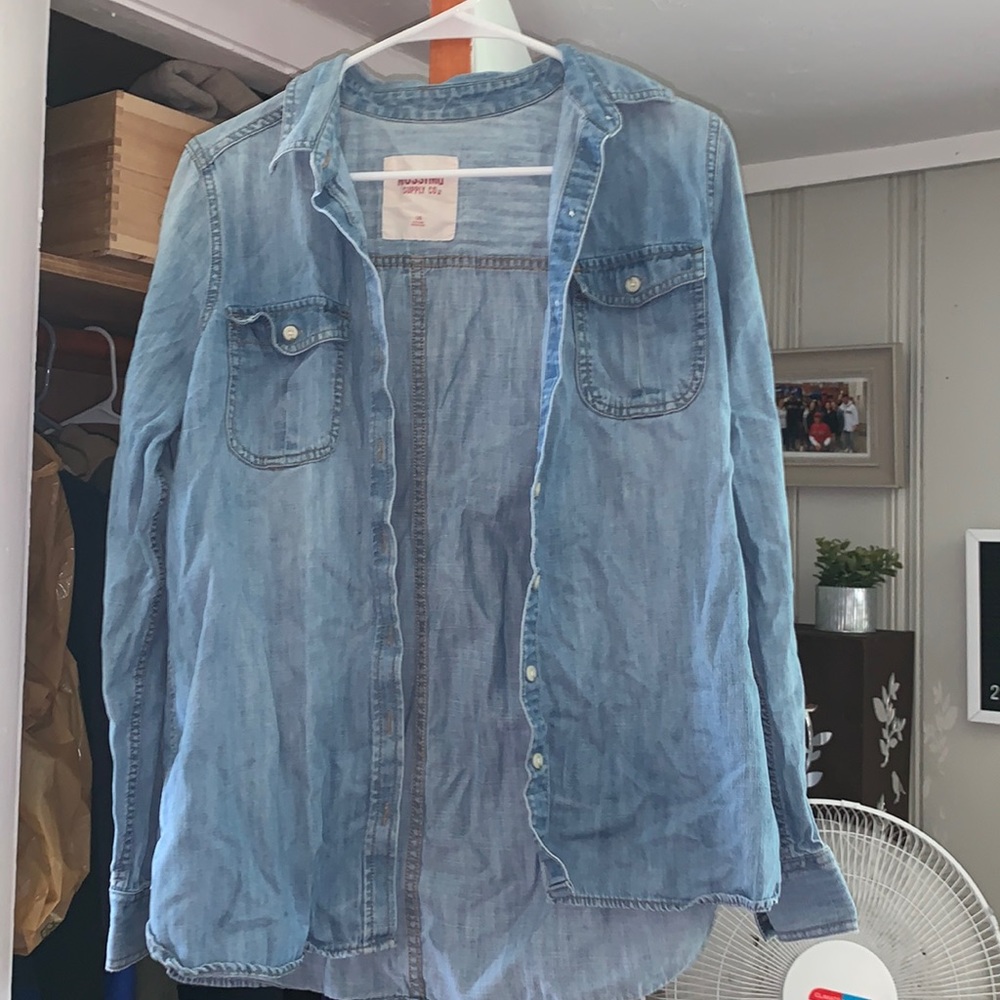 Jean button down